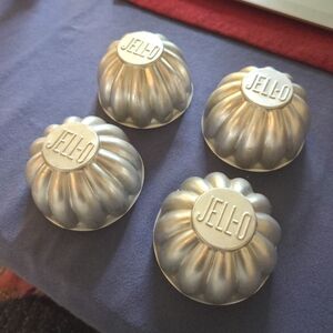 Vintage Mini Jello Molds, Mid-Century Modern, Individual Portion, Cake Pan Set 4